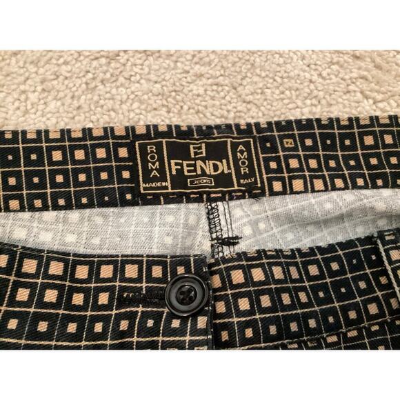 Fendi jeans trausers succa print women size 30 brown - Picture 7 of 8